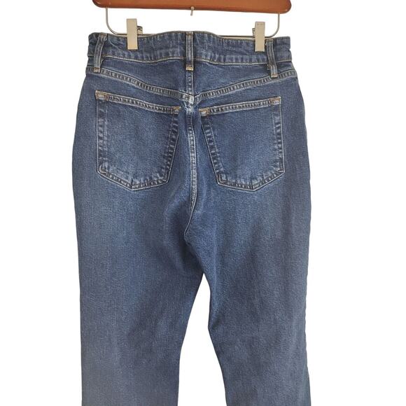 We The Free Button Fly Jeans 31 Womens High Rise Slit Leg Raw Hem Boho - Picture 7 of 11